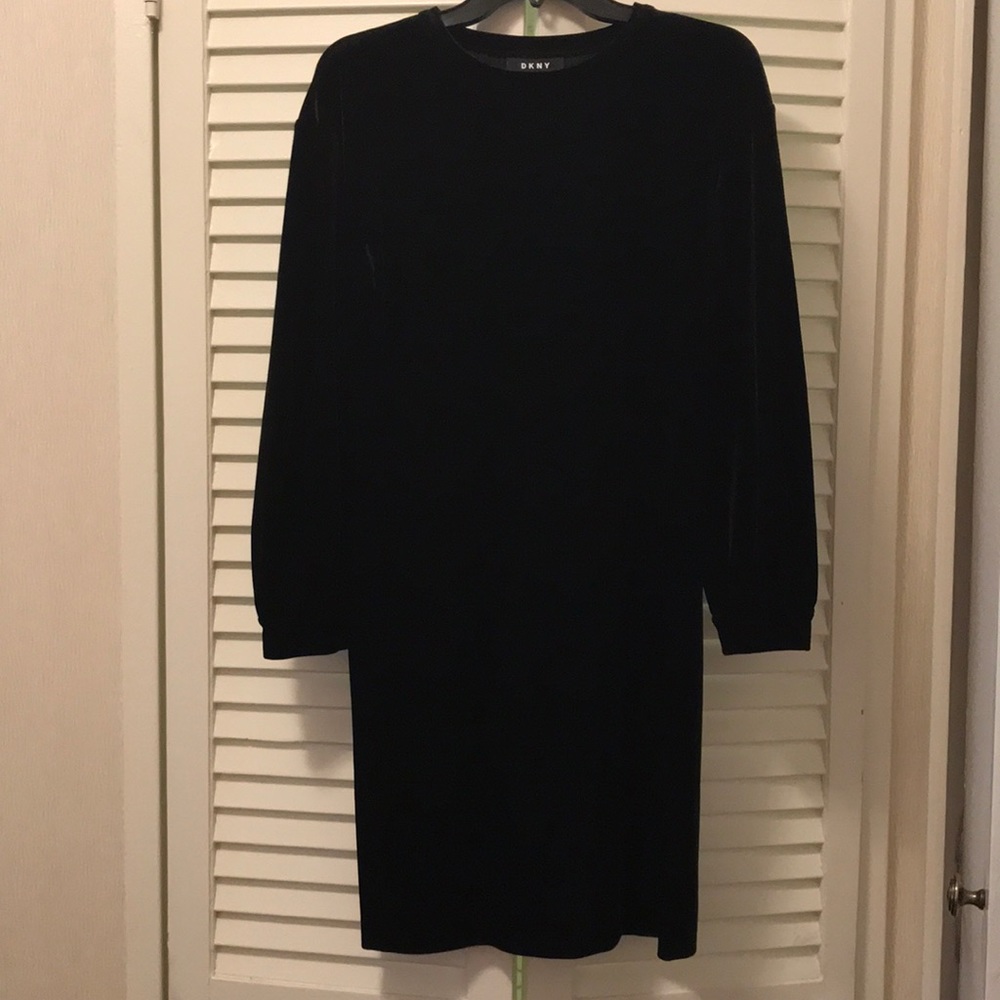 DKNY velvet dress long sleeves.  New never worn